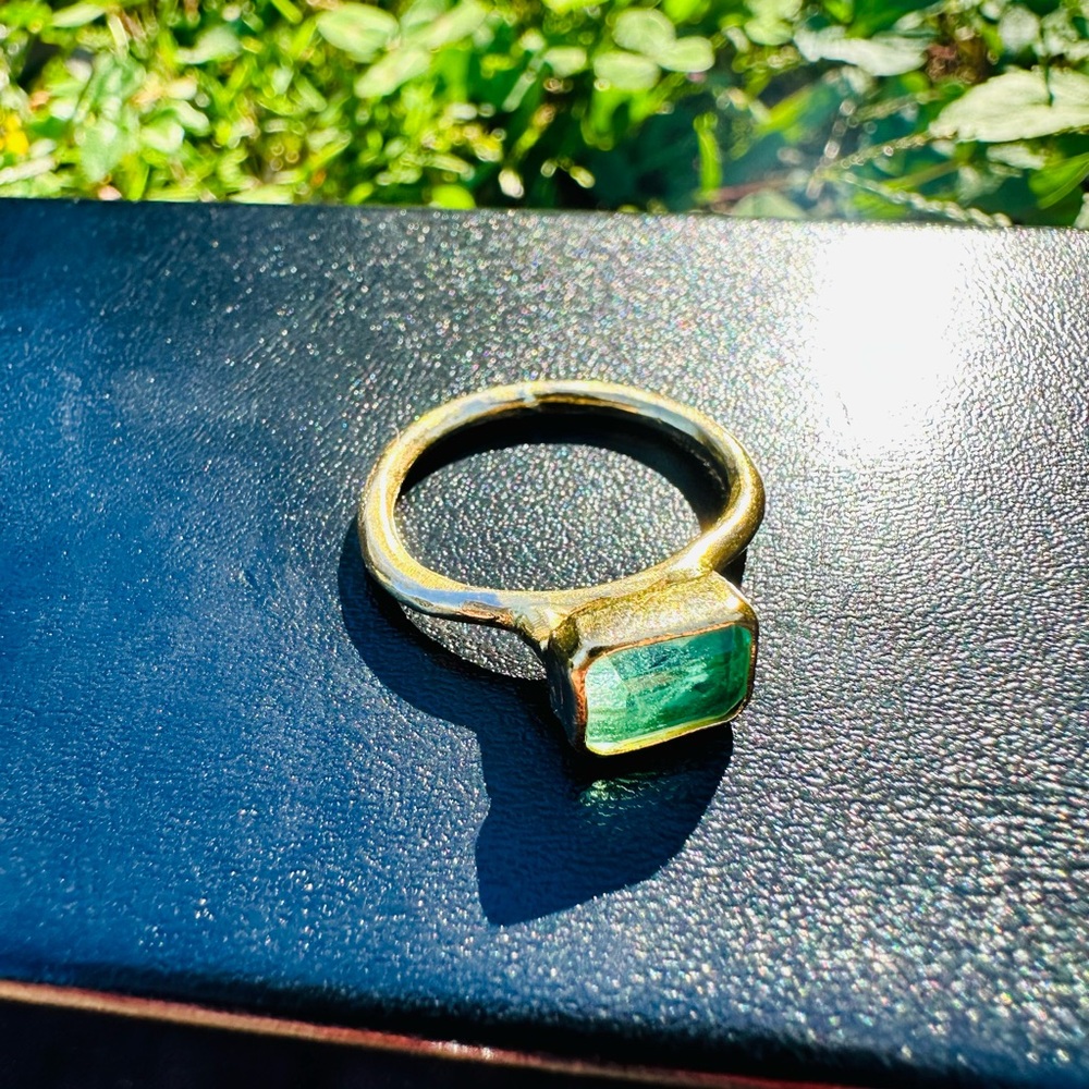 Margery Hirschey designed Gold Emerald Ring
